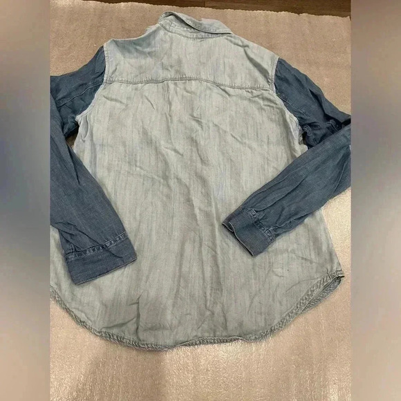 [LP]Gap Lycell  Blue Button LS Shirt - Picture 8 of 8